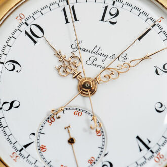 Swiss gold Geneva split seconds chronograph Circa 1893