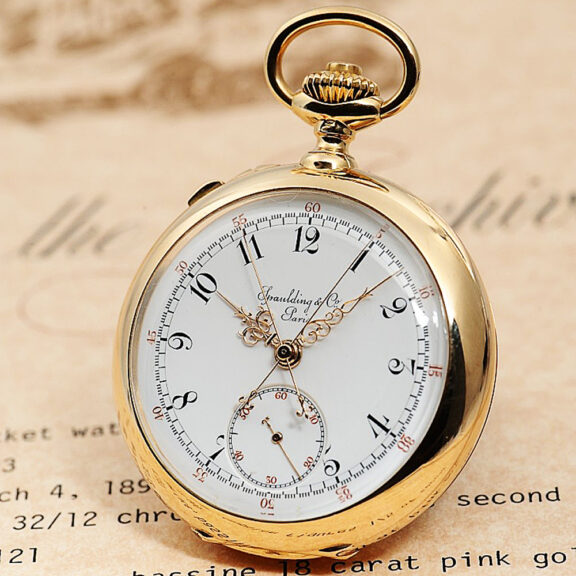 Swiss gold Geneva split seconds chronograph Circa 1893 Swiss gold Geneva split seconds chronograph Circa 1893