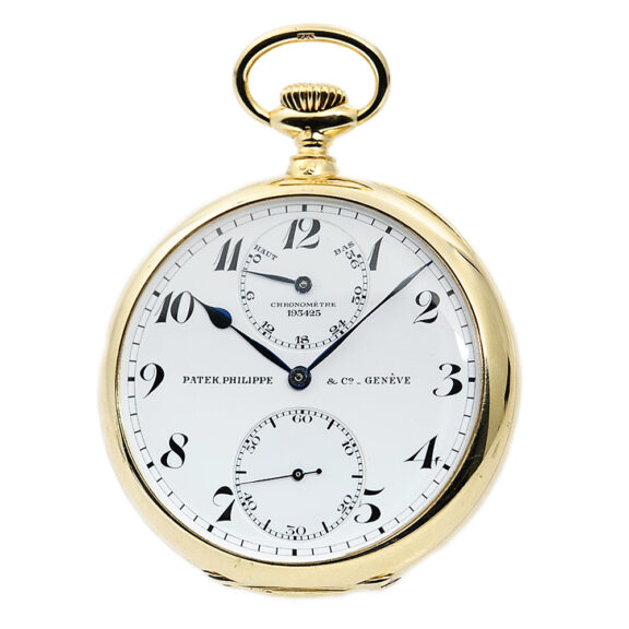 Swiss gold chronometer with power reserve Circa 1925