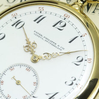 Swiss 18K gold minute repeating pocket watch Circa 1915