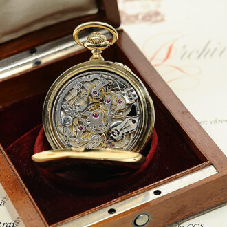 Swiss minute repeating doctor's watch with chronograph Circa 1910