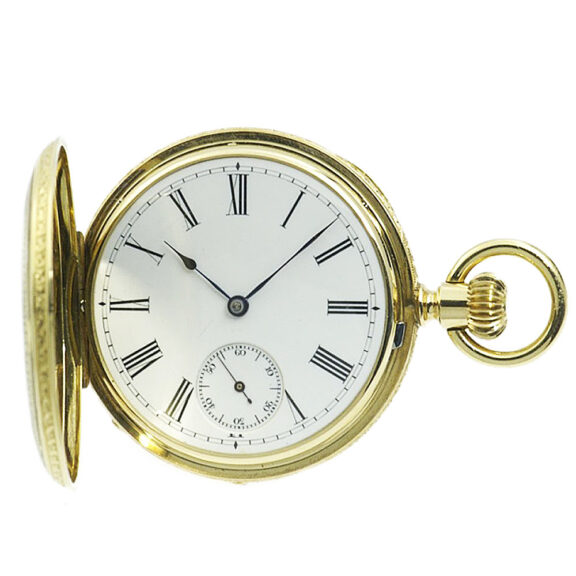Swiss exquisite and small gold enamel pocket watch Circa 1871 Swiss exquisite and small gold enamel pocket watch Circa 1871