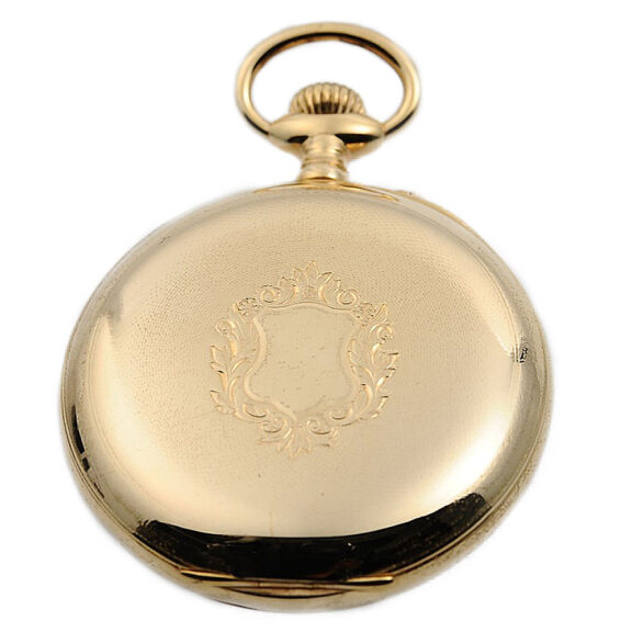 Swiss gilt open faced Masonic lever pocket watch Circa 1900 Swiss gilt open faced Masonic lever pocket watch Circa 1900