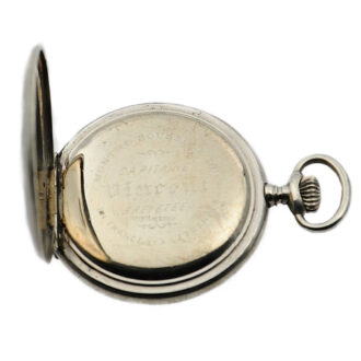 Swiss maritime open faced pocket watch with compass Circa 1920