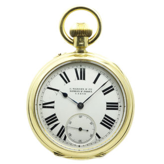 Gold English double sided world time watch Circa 1900