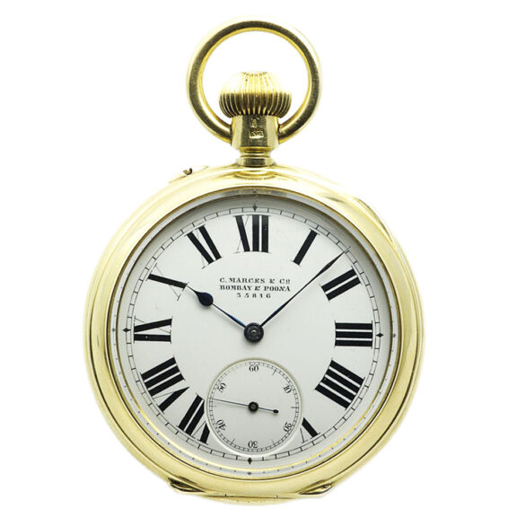 Gold English double sided world time watch Circa 1900 Gold English double sided world time watch Circa 1900