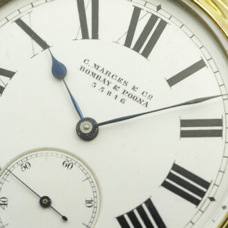 Gold English double sided world time watch Circa 1900