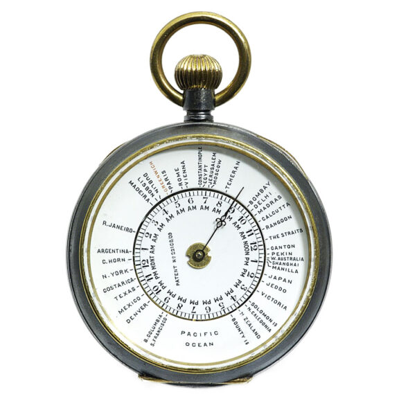 Swiss attractive double-sided world time pocket watch Circa 1900 Swiss attractive double-sided world time pocket watch Circa 1900