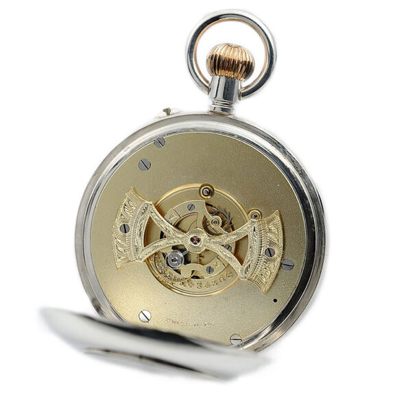 Swiss silver lever tourbillon watch with center seconds Circa 1905 Swiss silver lever tourbillon watch with center seconds Circa 1905