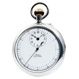 Swiss silver lever tourbillon watch with center seconds Circa 1905