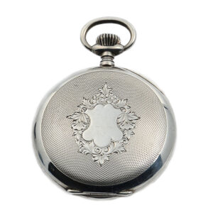 Swiss silver open faced one minute tourbillon watch Circ
