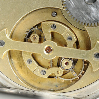 Swiss silver open faced one minute tourbillon watch Circ