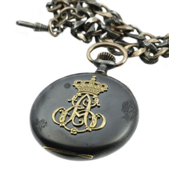 Rare French dress pocket watch with watch chain Circa 1918