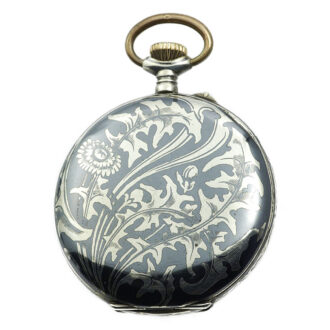 Swiss decorative Niello silver graduate's pocket watch Circa 1923
