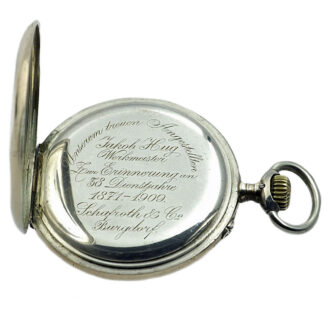 Swiss silver IWC Schaffhausen pocket watch Circa 1909