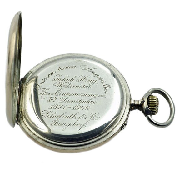 Swiss silver IWC Schaffhausen pocket watch Circa 1909 Swiss silver IWC Schaffhausen pocket watch Circa 1909