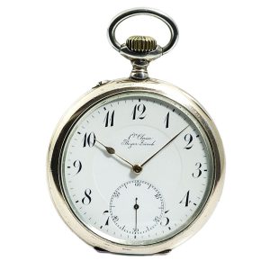 Swiss silver IWC Schaffhausen pocket watch Circa 1909