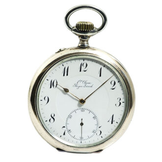 Swiss silver IWC Schaffhausen pocket watch Circa 1909
