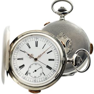 Swiss patented repeating watch with chronograph Circa 1895