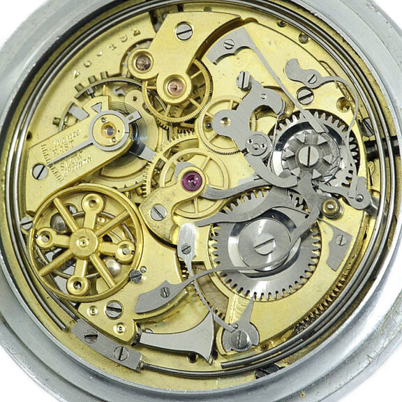 Swiss silver repeating chronograph with tachy scale Circa 1890 Swiss silver repeating chronograph with tachy scale Circa 1890