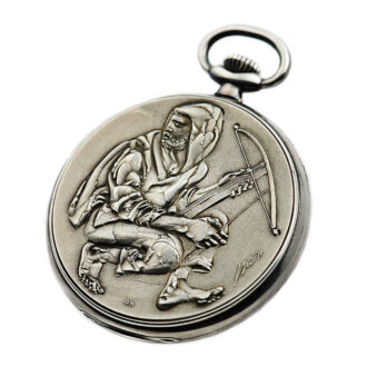 Swiss rare silver pocket watch for shooting contests Circa 1979 Swiss rare silver pocket watch for shooting contests Circa 1979