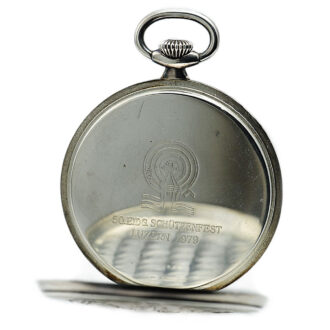 Swiss rare silver pocket watch for shooting contests Circa 1979 Swiss rare silver pocket watch for shooting contests Circa 1979