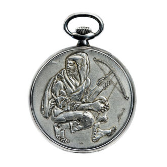 Swiss rare silver pocket watch for shooting contests Circa 1979 Swiss rare silver pocket watch for shooting contests Circa 1979