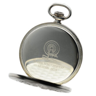 Swiss rare silver pocket watch Schützenfest Luzern Circa 1979