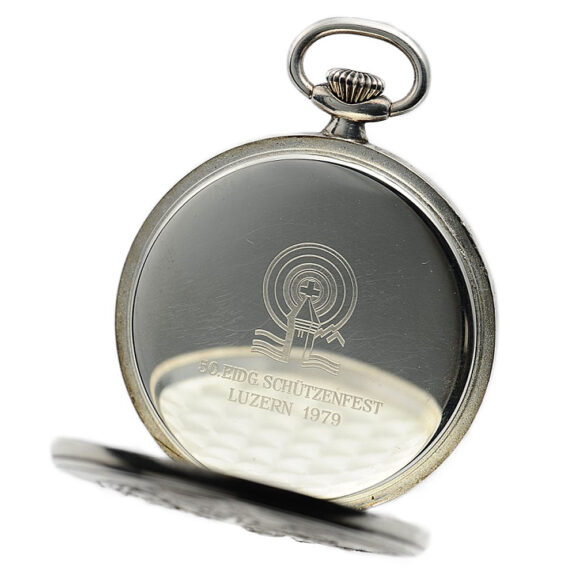 Swiss rare silver pocket watch Schützenfest Luzern Circa 1979 Swiss rare silver pocket watch Schützenfest Luzern Circa 1979