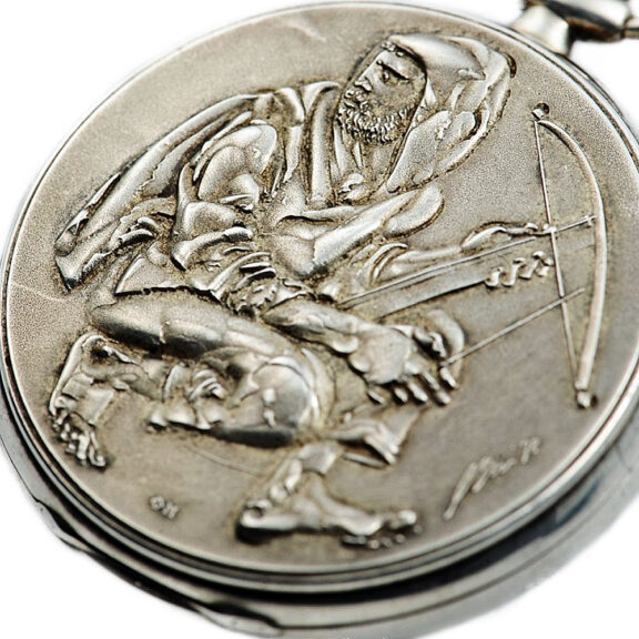 Swiss rare silver pocket watch Schützenfest Luzern Circa 1979 Swiss rare silver pocket watch Schützenfest Luzern Circa 1979