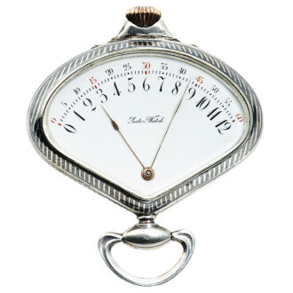 Swiss niëllo silver fan shaped Art Nouveau lever watch Circa 1910 Swiss niëllo silver fan shaped Art Nouveau lever watch Circa 1910