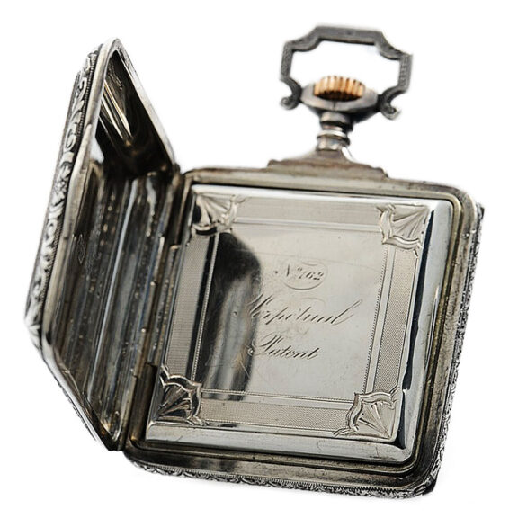 Austrian automatic winding square silver watch Circa 1900 Austrian automatic winding square silver watch Circa 1900