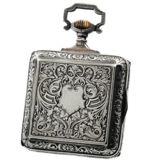 Austrian automatic winding square silver watch Circa 1900