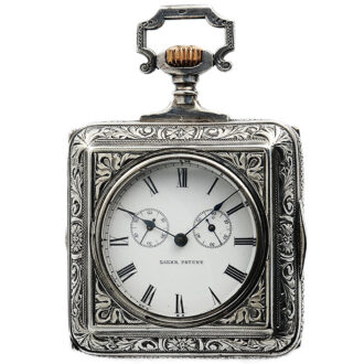 Austrian automatic winding square silver watch Circa 1900
