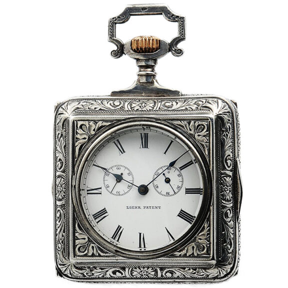 Austrian automatic winding square silver watch Circa 1900