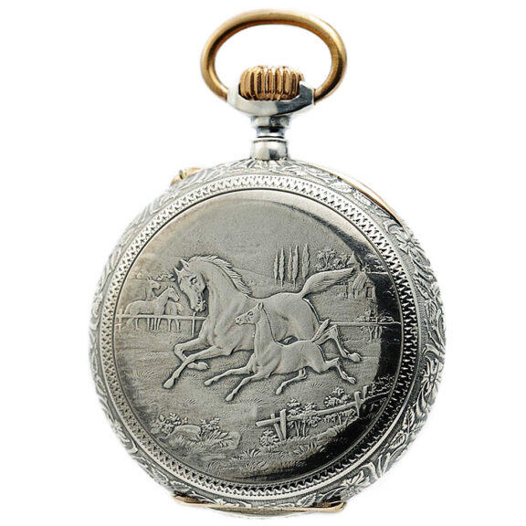 Remarkable Swiss silver decimal lever pocket watch Circa 1894 Remarkable Swiss silver decimal lever pocket watch Circa 1894