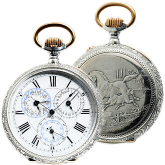 Remarkable Swiss silver decimal lever pocket watch Circa 1894