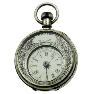 Swiss mystery watch in a silver double sided case Circa 1885