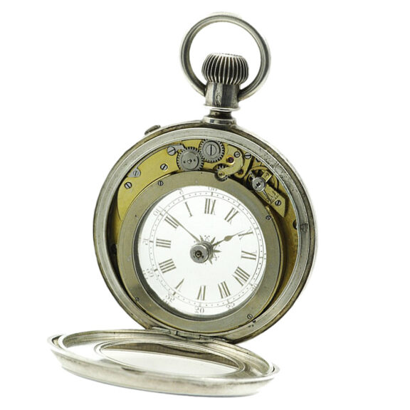 Swiss mystery watch in a silver double sided case Circa 1885 Swiss mystery watch in a silver double sided case Circa 1885