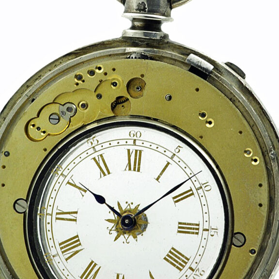 Swiss mystery watch in a silver double sided case Circa 1885 Swiss mystery watch in a silver double sided case Circa 1885