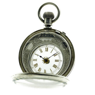 Swiss mystery watch in a silver double sided case Circa 1885