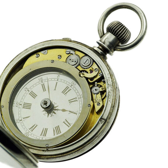 Swiss mystery watch in a silver double sided case Circa 1885 Swiss mystery watch in a silver double sided case Circa 1885