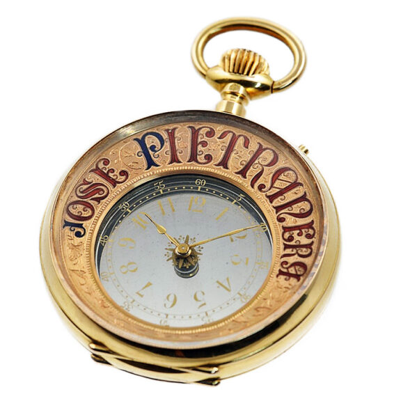 Very rare Swiss gold double-sided mystery watch Circa 1890 Very rare Swiss gold double-sided mystery watch Circa 1890