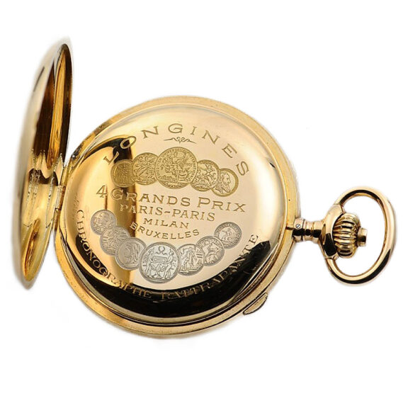 Swiss gold open faced split-second chronograph Circa 1904 Swiss gold open faced split-second chronograph Circa 1904