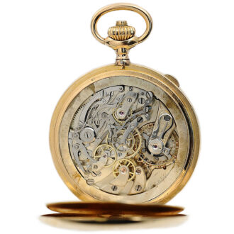 Swiss gold open faced split-second chronograph Circa 1904
