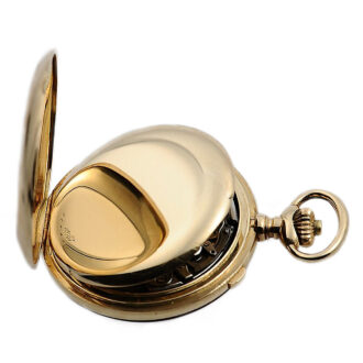 Swiss gold open faced split-second chronograph Circa 1920
