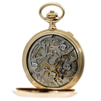 Swiss gold open faced split-second chronograph Circa 1920