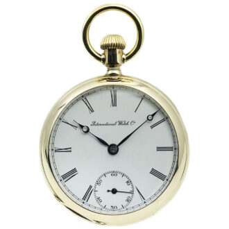 Rare Swiss gold IWC pocket watch in quality R Circa 1886