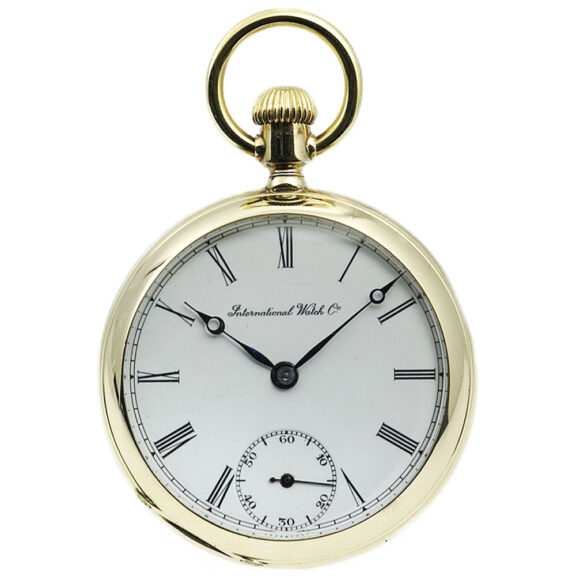 Rare Swiss gold IWC pocket watch in quality R Circa 1886 Rare Swiss gold IWC pocket watch in quality R Circa 1886
