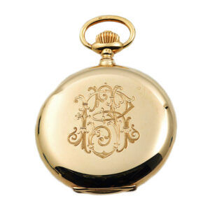 Swiss heavy 14K rose gold hunting cased lever watch Circa 1907
